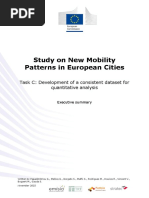 2022 New Mobility Patterns in European Cities Task C Executive Summary