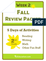 Fall Review Packet Second Grade Week 2