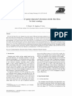 Characterization of Sputter-Deposited Chromium Nitride Thin Films