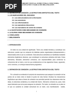 Tema 25. Cohesión Textual. Estructuras, Conectores, Relacionantes y Marcas de Organización