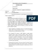 40 Informe Nº040 Comunico y Solicito Cambio de Específica. A Supervisor