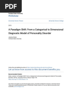 A Paradigm Shift - From A Categorical To Dimensional Diagnostic Mo