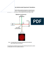 Michelson-Morley Interferometer Experiment Calculations