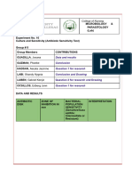 Group 5 - Experiment No.10 - Culture and Sensitivity