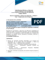 Guía de Actividades y Rúbrica de Evaluación - Unidad 1 - Fase 1 - Exploración de La Propuesta