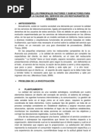 Determinacion de Los Principales Factores y Subfactores para La Medición de La Calidad Del Servicio