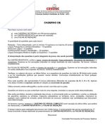 Caderno de Prova A Interpretaao Das Questoes e Parte Integrante Da Prova Nao Sendo Permitidas Perguntas Aos Fiscais