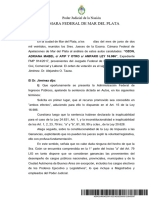 Sentencia Camara Federal Mar Del Plata - Juez de Faltas Ganancias