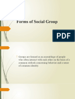 Forms of Social Group