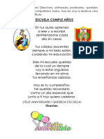 Poesía Aniversario Ie