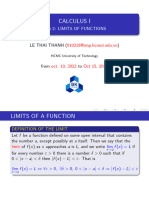 Calculus I: Unit 2: Limits of Functions