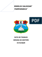 PLAN DE ACTIVIDADES SEMANA DE GESTIÓN - III Bloque 2022 Ok