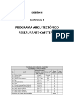 Conferencia 4 Programa Restaurante-Cafetería