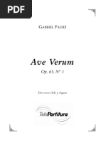 Ave Verum Faure Subir