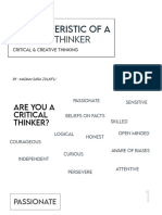 2.6 Characteristic of A Critical Thinker