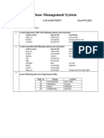 DBMS Lab Assignment