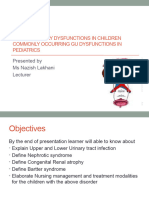 Genito-Urinary Dysfunctions in Children Commonly Occurring GU Dysfunctions