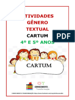 Atividades Gênero Textual Cartum para o 4º e 5º Anos