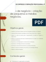 1 - UFCD 7855 - Plano de Negócio - Criação de Pequenos e Médios Negócios - I + Negócio Sustentável