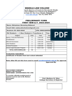 Mam Tess 2022 Blank Preliminary Form