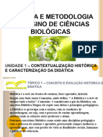 Didática e Metodologia Do Ensino de Ciências Biológicas