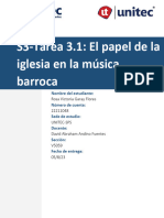 Tarea 3.1 - El Papel de La Iglesia en La Música Barroca