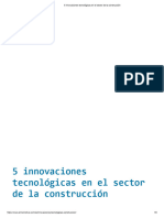 5 Innovaciones Tecnológicas en El Sector de La Construcción