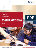 A Level Maths OCR A Spec