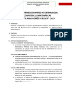 Bases Del Primer Concurso Interprovincial de Matemática 2023