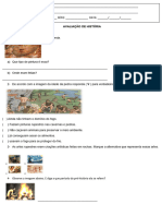 Avaliação de Historia 5° Ano 1° Bimestre