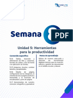 Unidad 5: Herramientas para La Productividad: Contenido Específico Metas de Aprendizaje