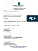 Lista de Utiles de Segundo B Grado