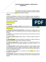 Procedimiento de Ejecucion de Compras y Recepcion de Materiales