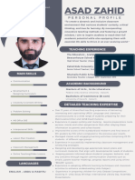 Asad Zahid Urdu Teacher CV