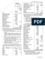 Final Account of Joint Stock Company