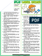 Past Simple Tense Word Order Exercise Worksheet-1