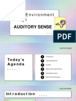 Module 3 Part 1 - Work Environment Design - Auditory Sense