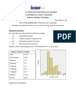 Business Analystics - Model Paper