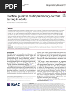 Practical Guide To Cardiopulmonary Exercise Testing in Adults