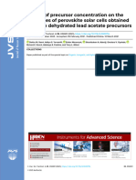 Impact of Precursor Concentration On The Properties of Perovskite Solar Cells