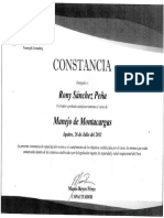 Certificados de Manejo de Montacargas