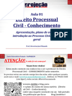 Aula 01 - Apresentação, Plano de Ensino Revisão Introdução Ao Processo Civil 2023.2