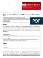 Changes in Decade-Old Reference Standards by The National Institute of Nutrition 2020