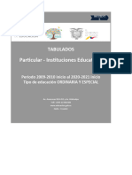 Tabulados Instituciones PARTICULAR Inicio