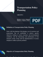 Group 6 Transportation Policy Planning