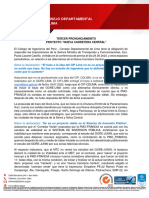 Tercer Pronunciamiento Nueva Carretera Central - 29!05!2023