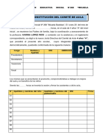 Acta de Constitucion de Comite de Aula 2023