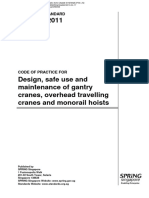 SS497 2011 - SS - Design, Safe Use and Maintenance of Gantry Cranes