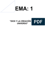 Tema1. Dios y La Creación Del Universo