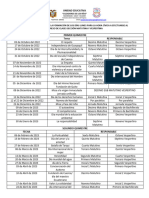 Fechas y Responsables de La Hora Civica